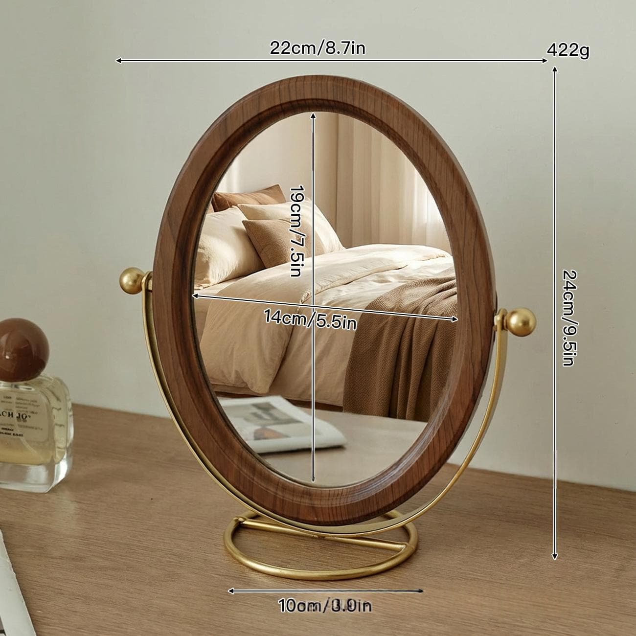European-Style Desktop Simple Makeup Rotating Mirror