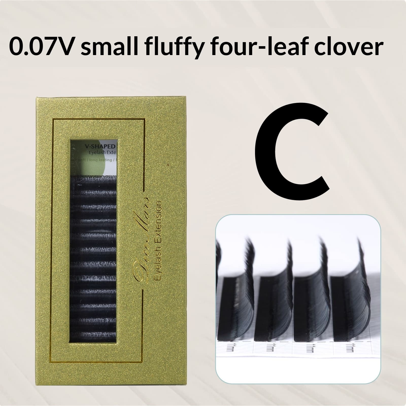 DeceMars V-shaped Small Velvet Flower Four-leaf Clover Grafting False Eyelashes Soft And Long Without Loose Roots For Eyelash Beauty Wholesale
