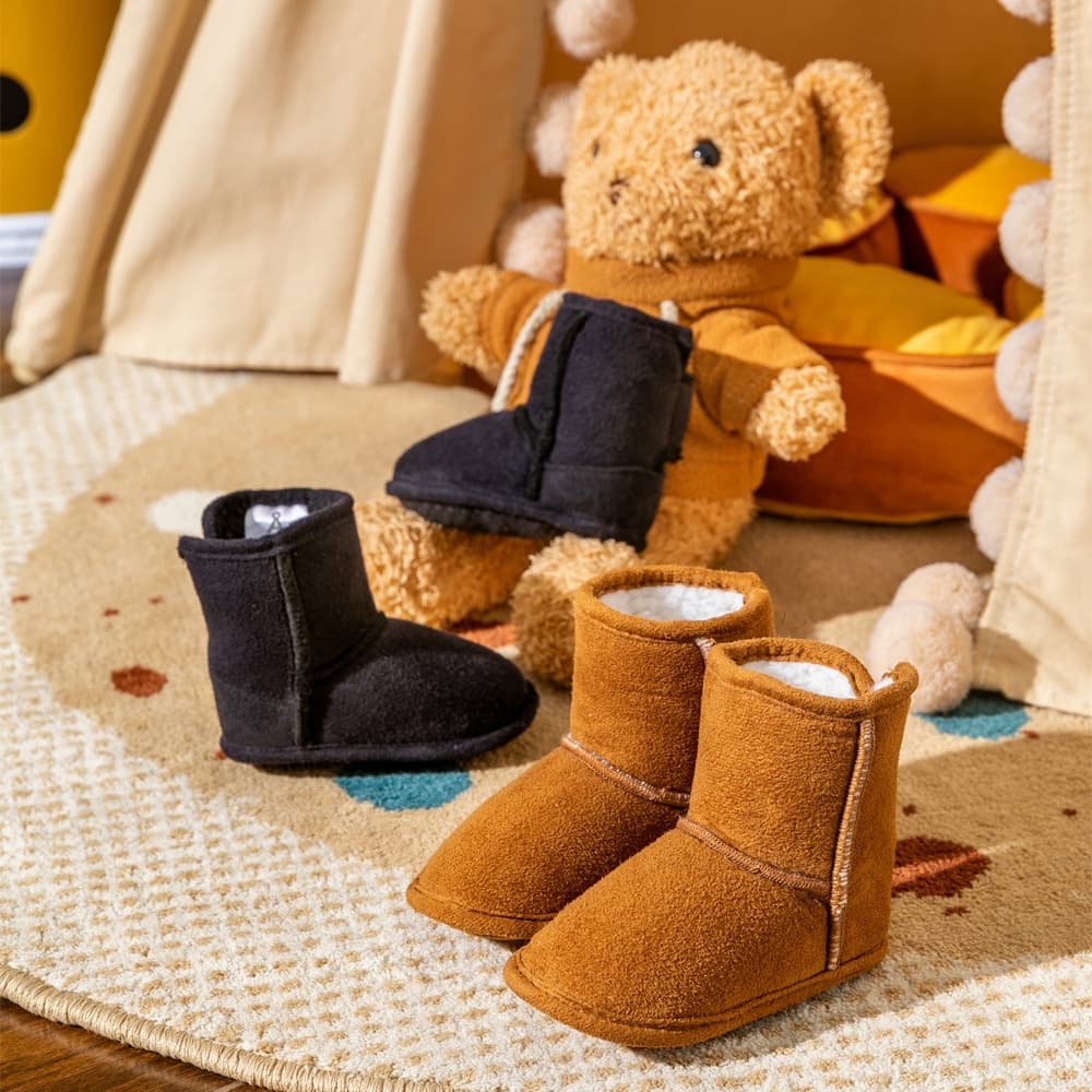 AutumnWinter Fleece-lined Warm Shoes With Soft Soles