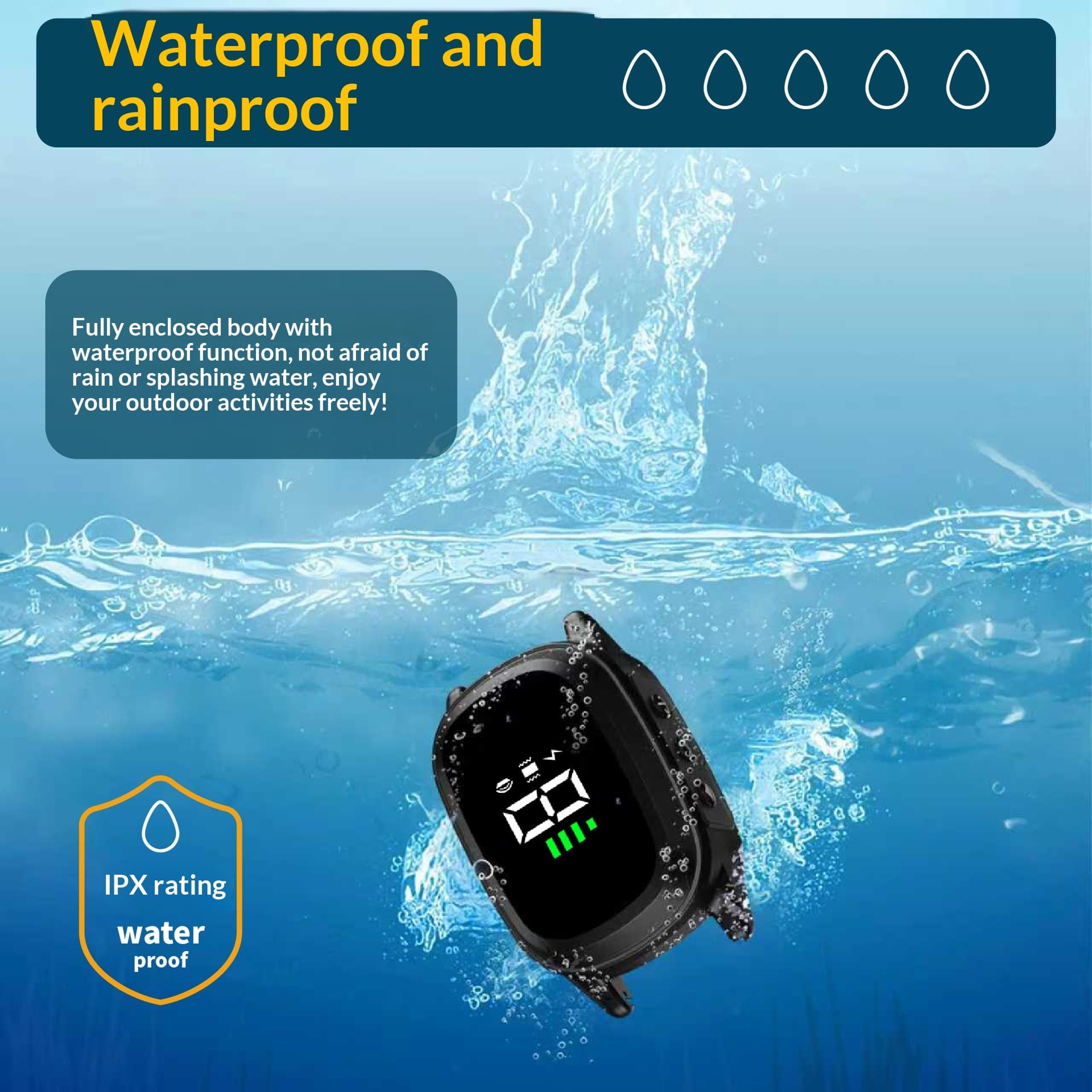 Pet Automatic Bark Inhibitor Electric Shock Collar