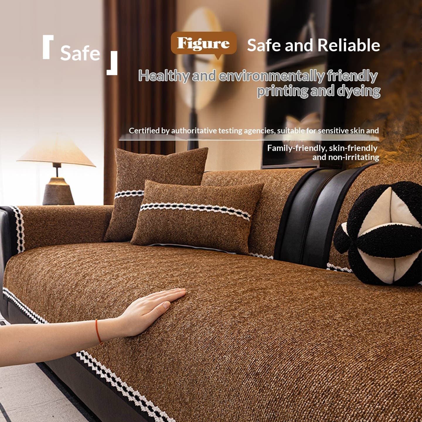 Retro Cat-proof Sofa Cushion Non-slip