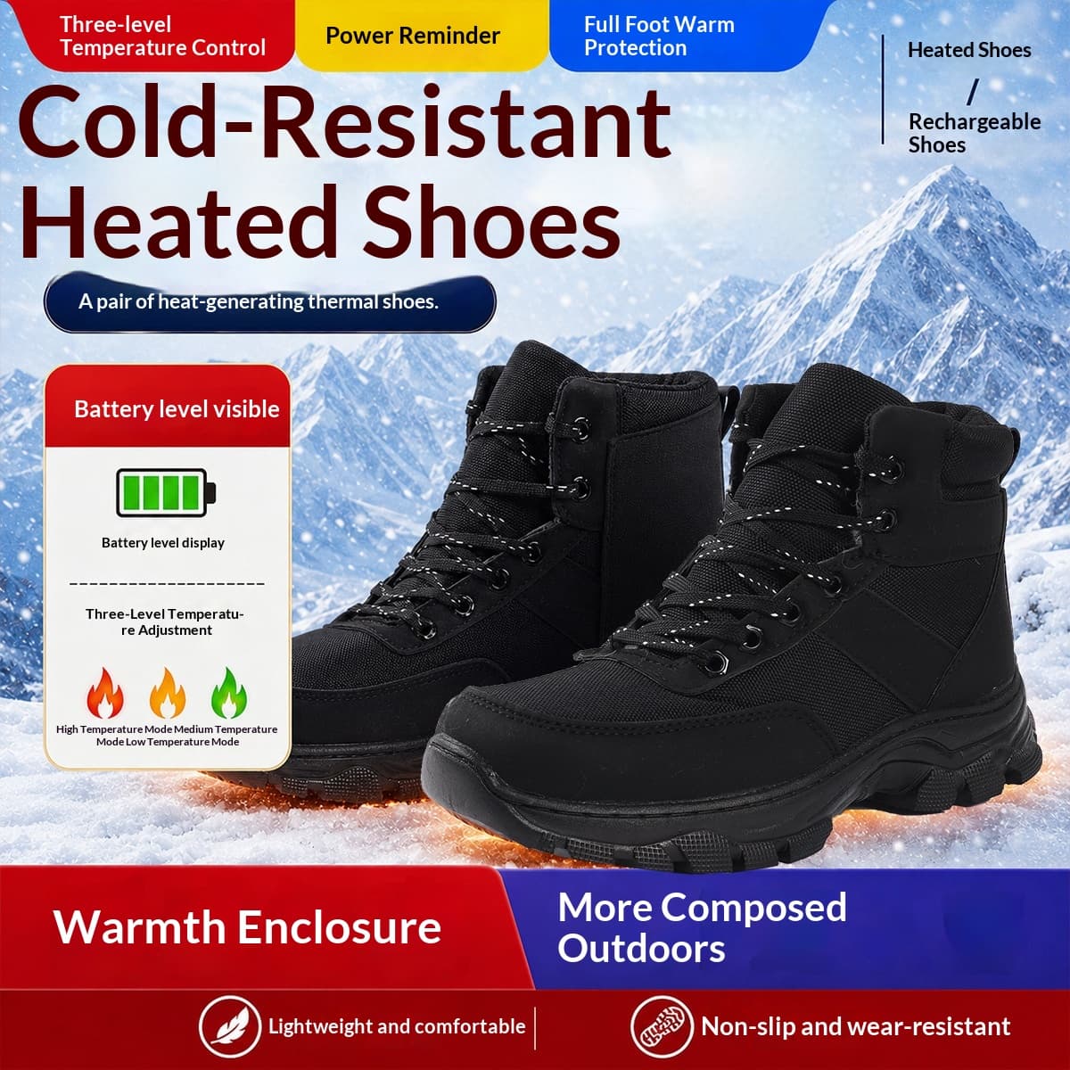 Heated Rechargeable Warming Shoes For Men