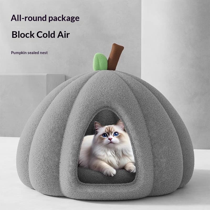 Winter Warm Enclosed Cat Bed