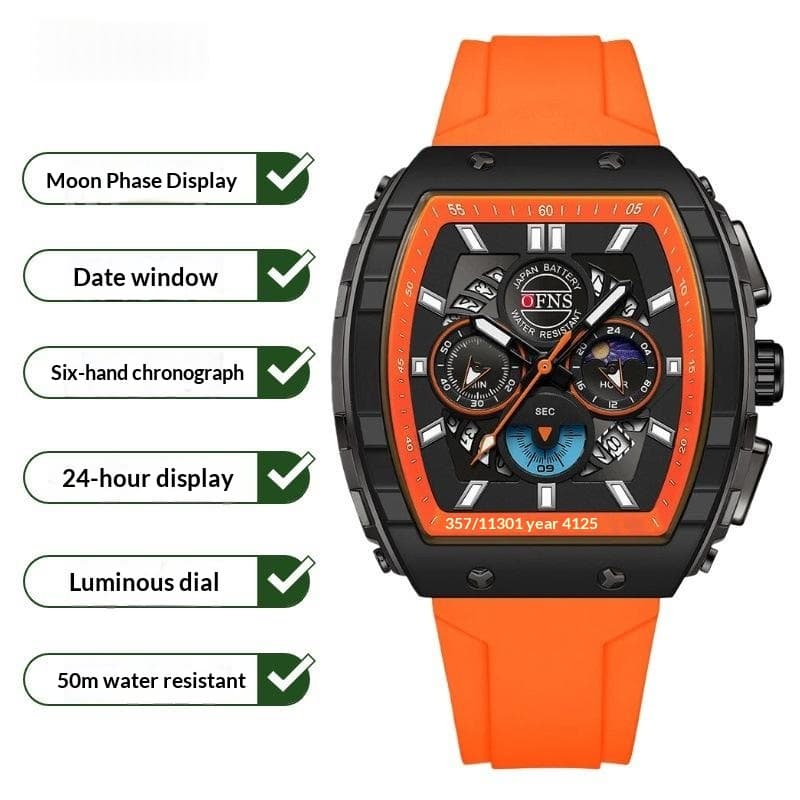 Fashionable Personalized Sports-Style Waterproof All-Match Watch For Men