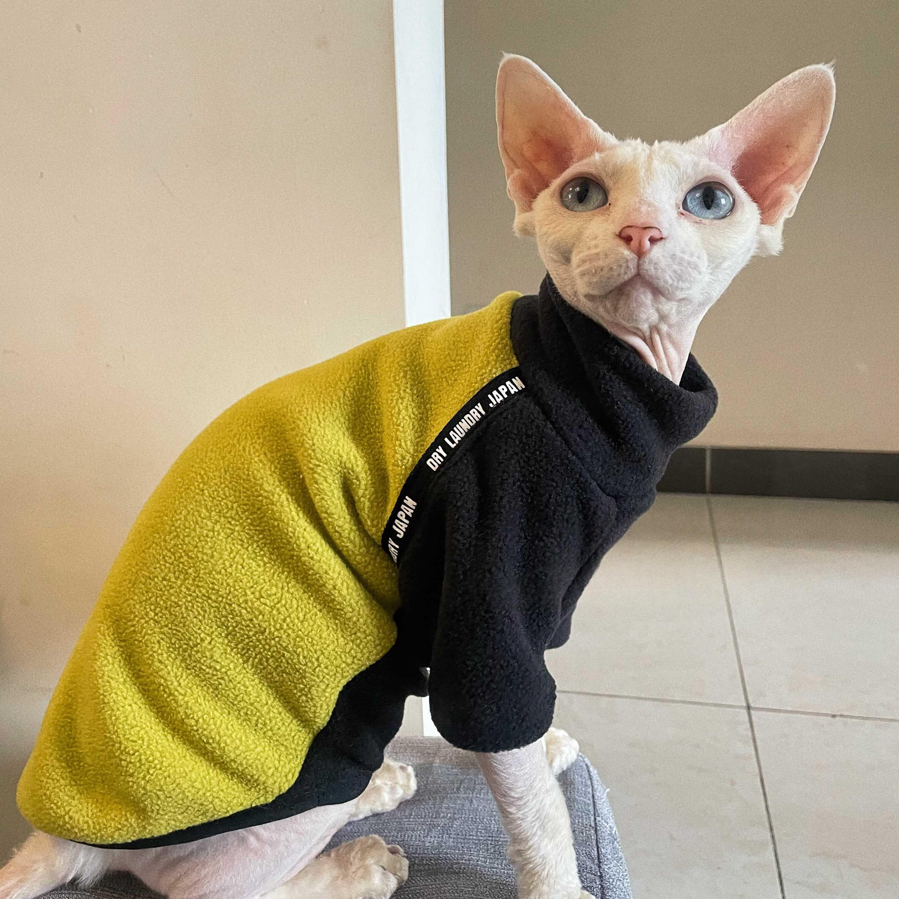 Thickened Polar Fleece Warm Long-sleeve Pet Clothing For Hairless Cats