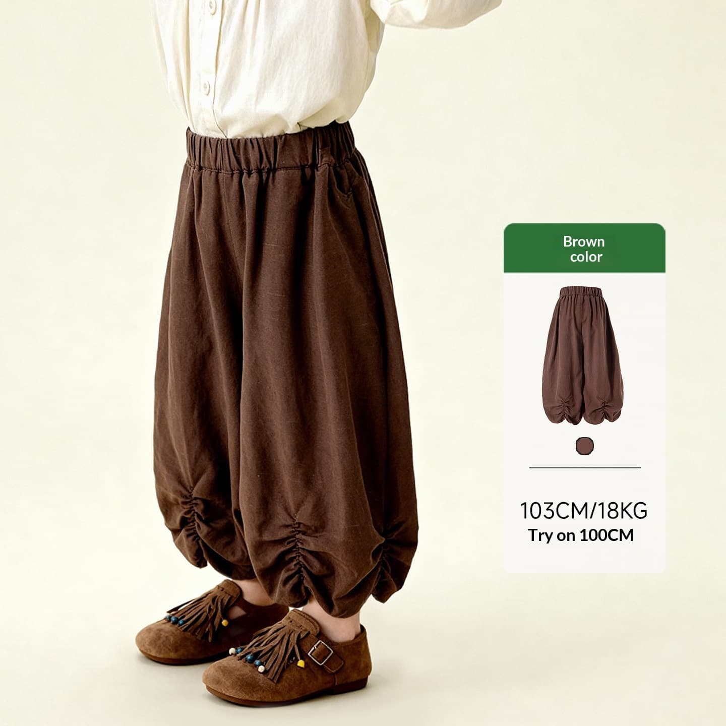 Tongbei Tong Childrens Casual Pants Boys And Girls Fashionable Retro Trousers