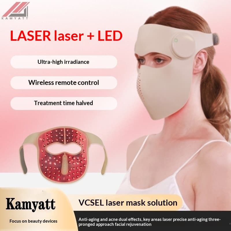 Laser LED Red, Blue, And Infrared Light Facial Beauty Mask Laser Handheld Device