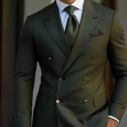 Mens Suit Set Casual Business Attire