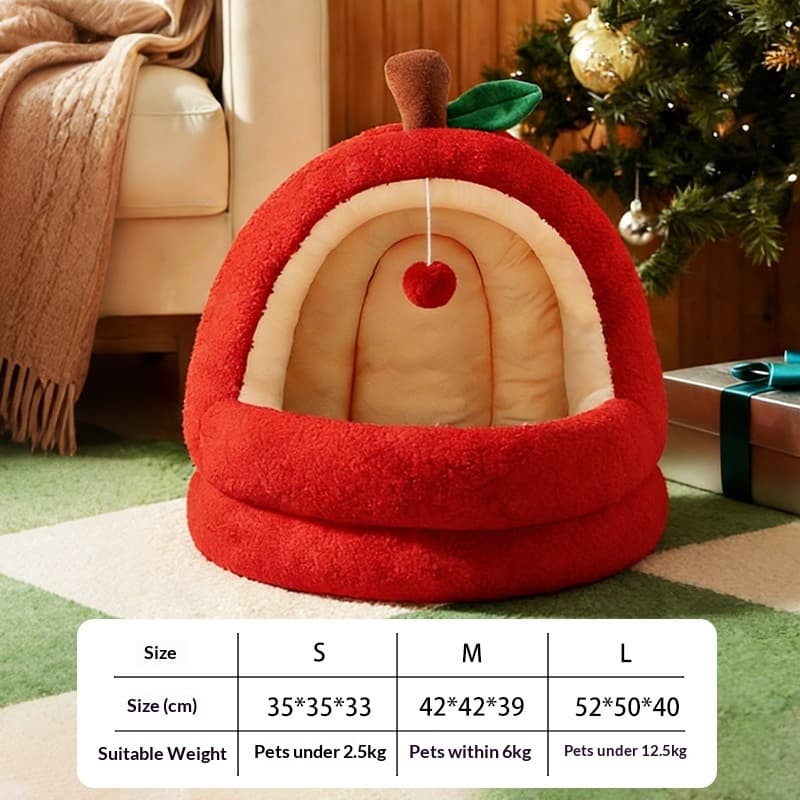 Christmas Cat Bed, Winter Warm Sleeping Mat, Thickened Design
