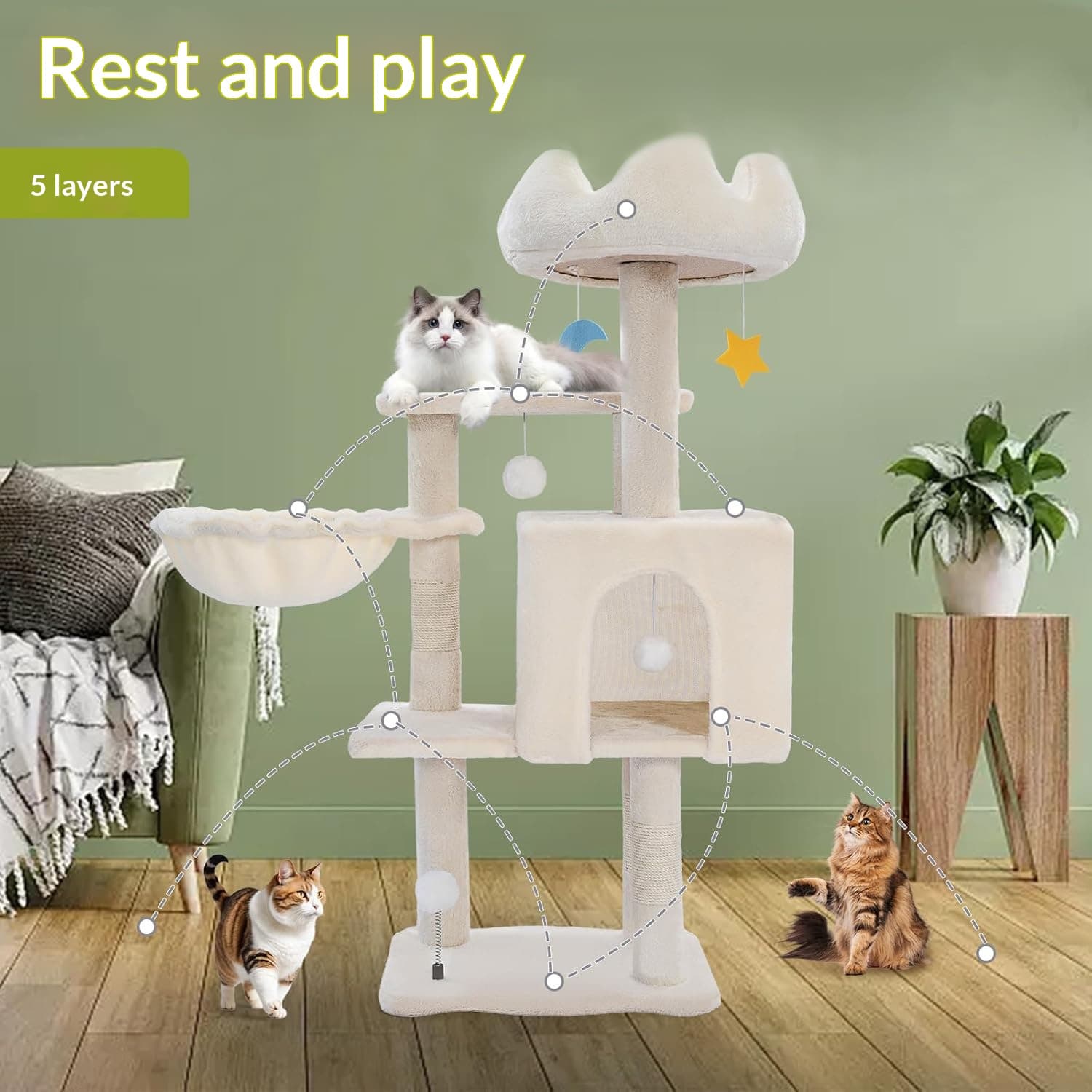 Halloween Cat Tree All-in-one Post Multi-level