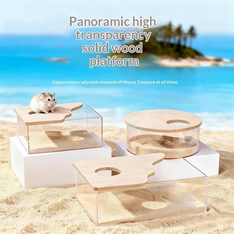Hamster Bathroom Sandbox Fully Transparent Large Toilet Urine Sand Tray