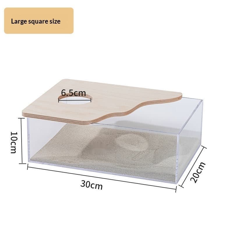 Hamster Bathroom Sandbox Fully Transparent Large Toilet Urine Sand Tray