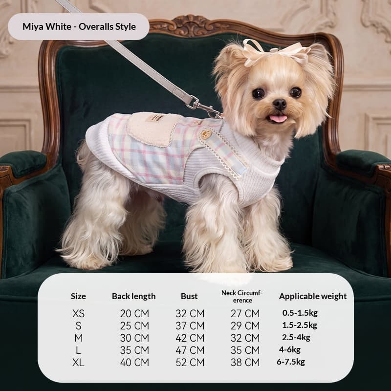 Small And Medium-sized Pet Plaid Plush Pocket Vest Warm Cotton Coat