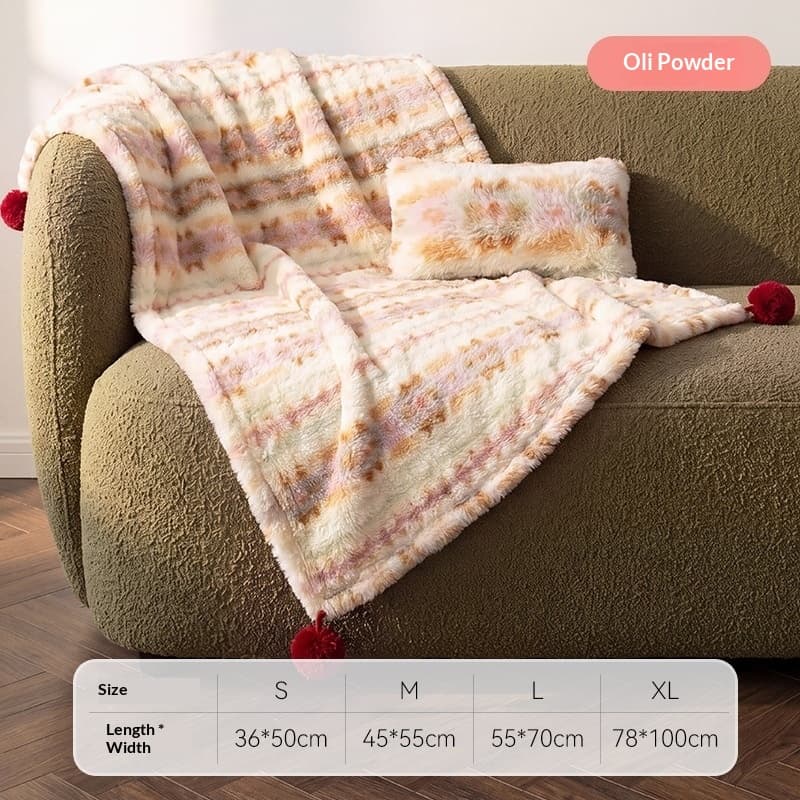 Cat Autumn Winter Warmth Blanket And Pillow Set