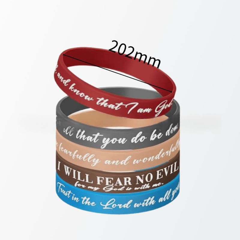 12 silicone bracelets for believers' inspirational quotes