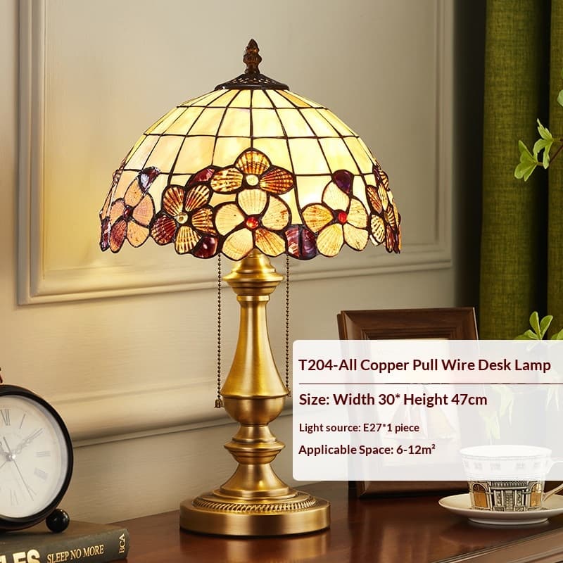 American-style Vintage Pure Copper Table Lamp For The Bedroom