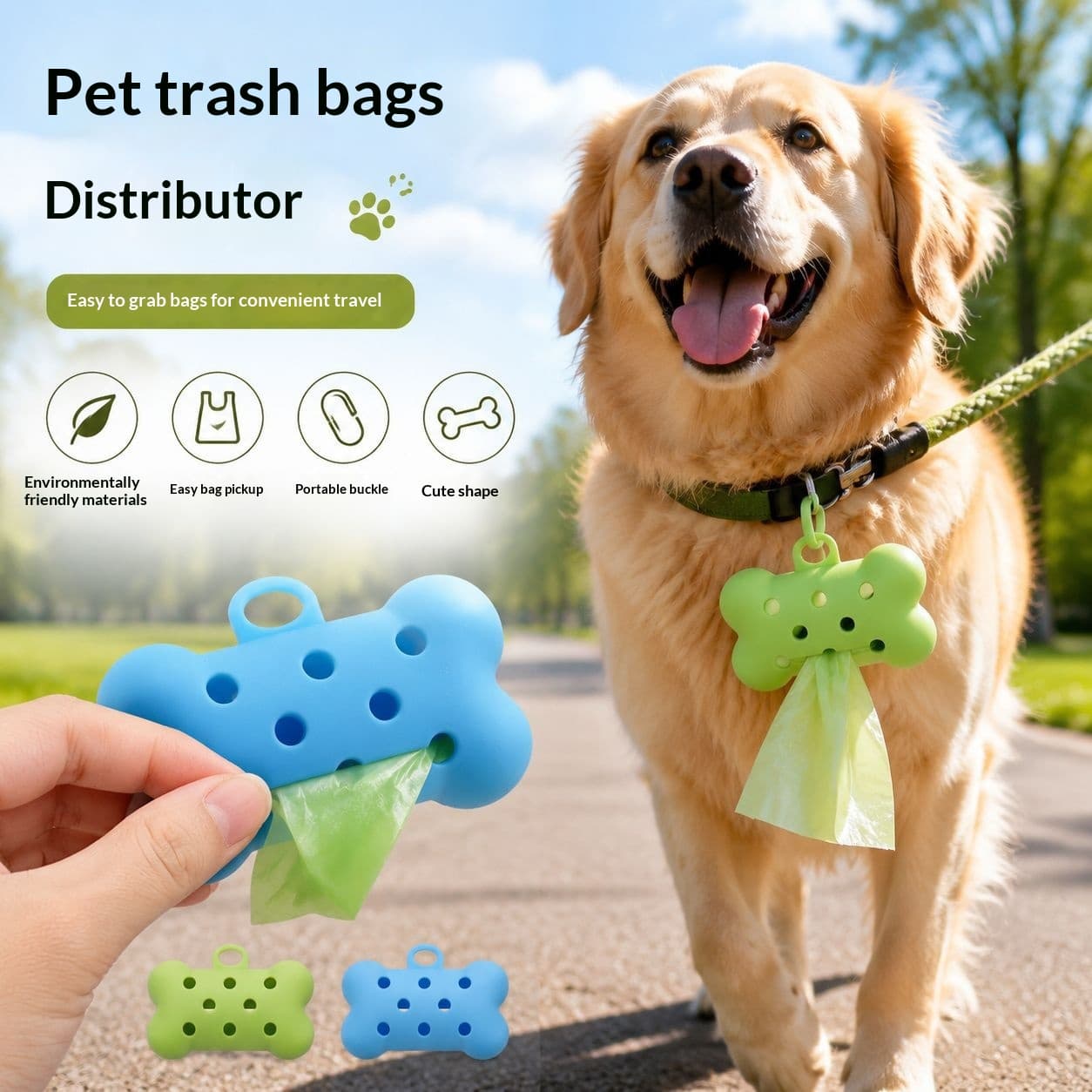Pet Silicone Dispenser For Convenient Storage