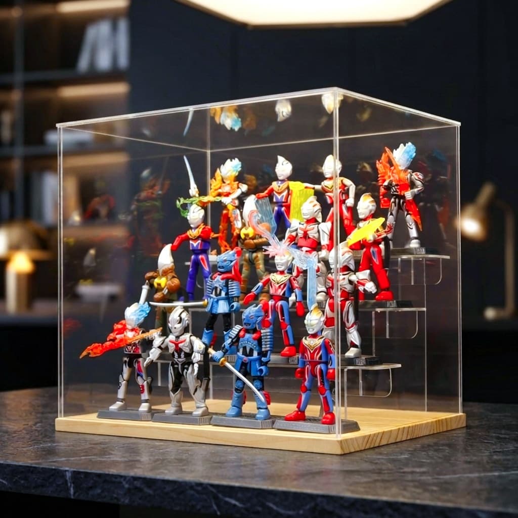 Acrylic Transparent Step Cabinet Display Stand