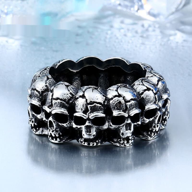 Vintage Stainless Steel Skull Ring