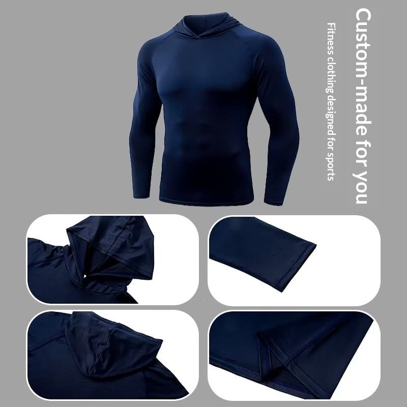 Men's Outdoor Quick-Drying Hooded Sweatshirt Sports Top