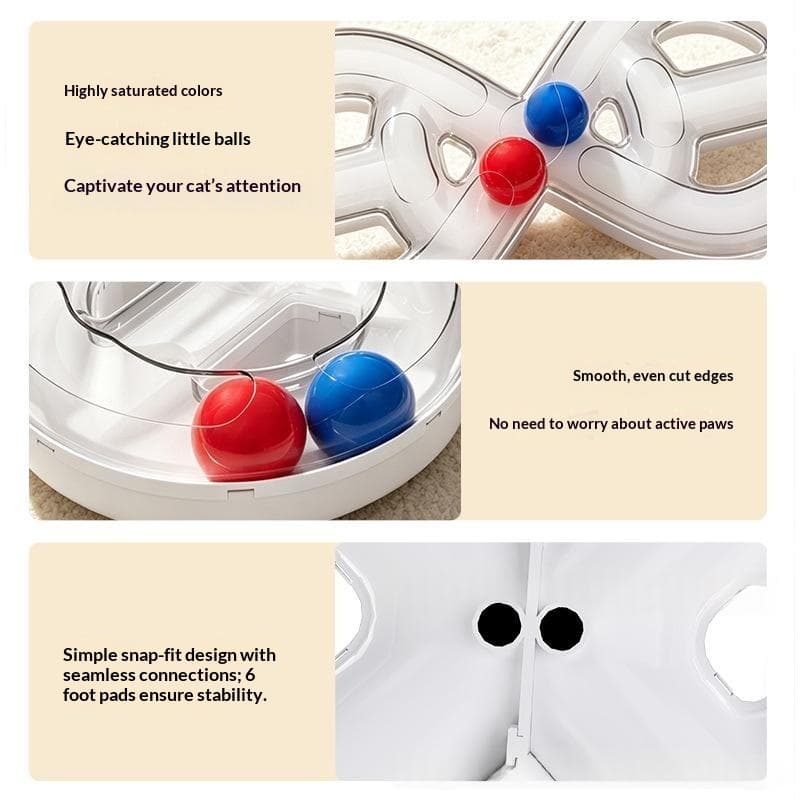 Cat Turntable Trackball Cat Teaser Wand Toy