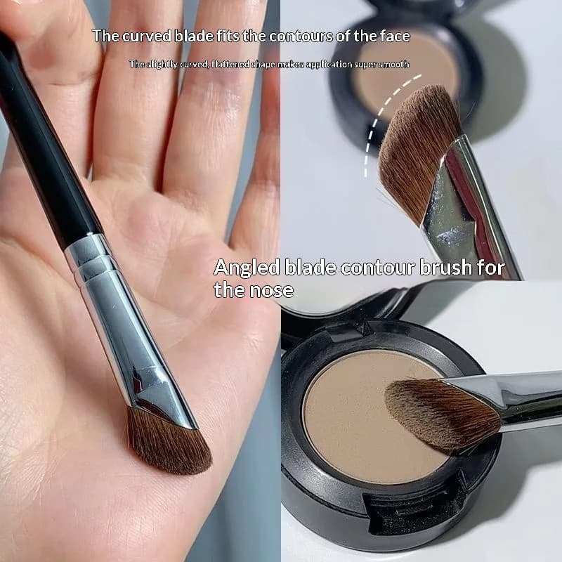 Sickle-shaped Nose Contour Brush Horsehair Angled Contour Brush