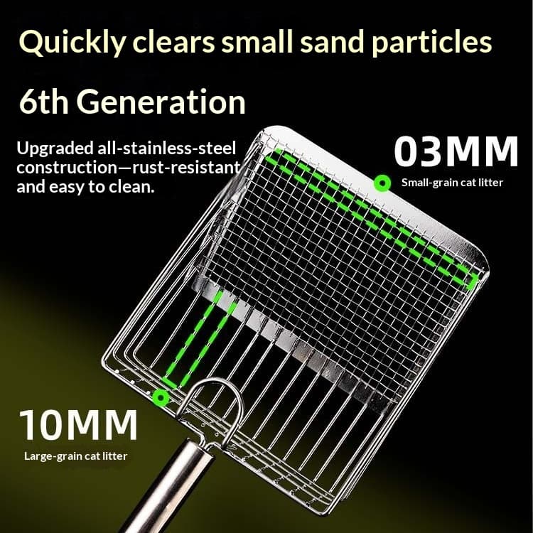 Stainless Steel Cat Litter Scoop Ore-textured Cat Litter Shovel A Must-have Cleaning Tool