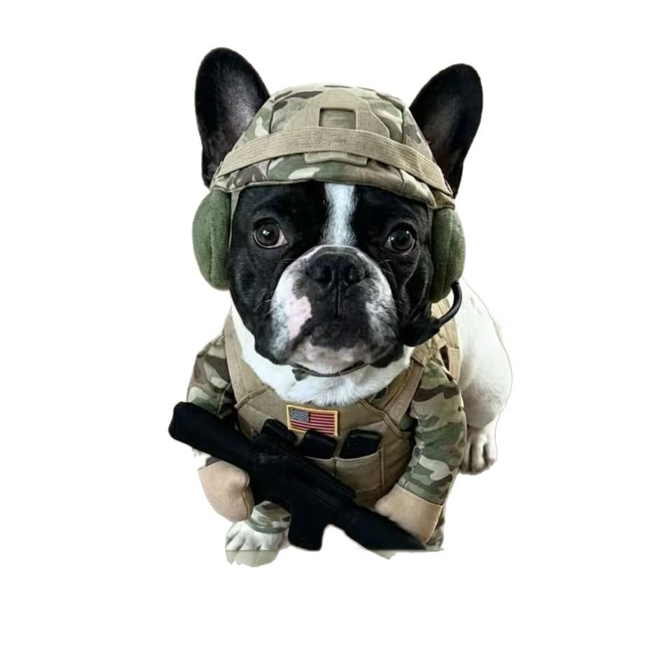 Puppy Soldier Clothes Suit