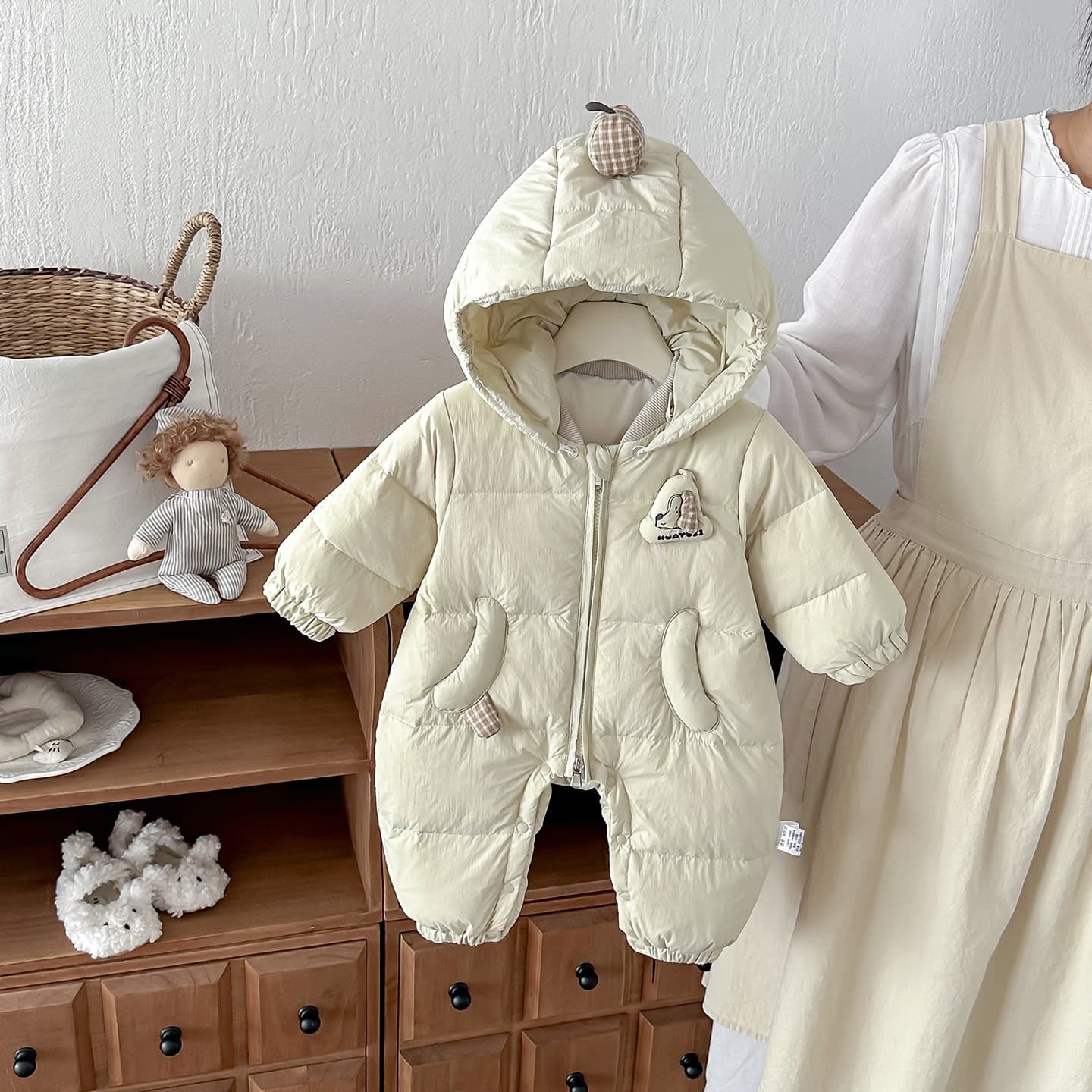 Infant And Toddler Down Jumpsuit Warm Romper