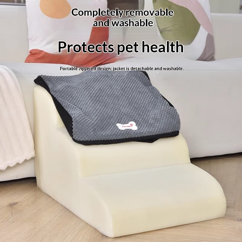 Pet Stairs Removable And Washable For Small To Medium-sized Dogs To Get On And Off Beds