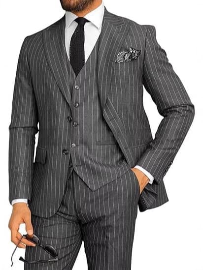 Men's Business-Casual Three-Piece Suit