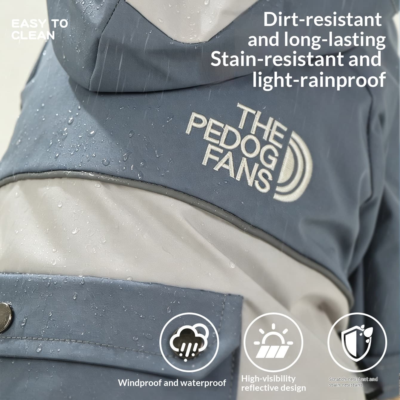 Dog Clothing Splash-proof Windproof Waterproof Outerwear For Pets