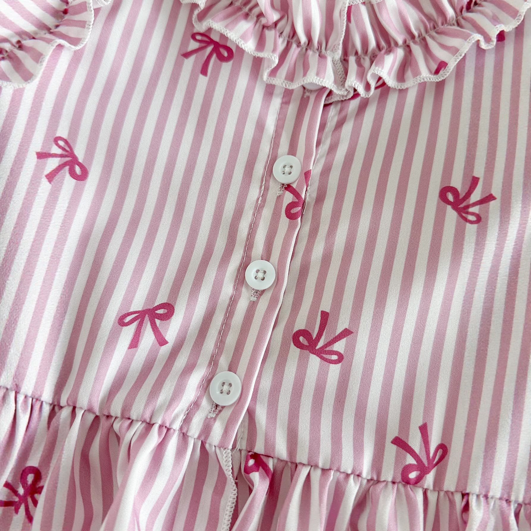 Baby Girl Cotton Striped Vest and Shorts Set - Button Up Sleeveless Top with Lace Trim Summer Outdoor Clothing