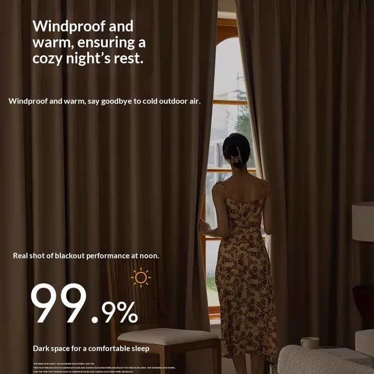 Insulated Thickened Curtains That Block Cold Air And Provide Warmth In Winter