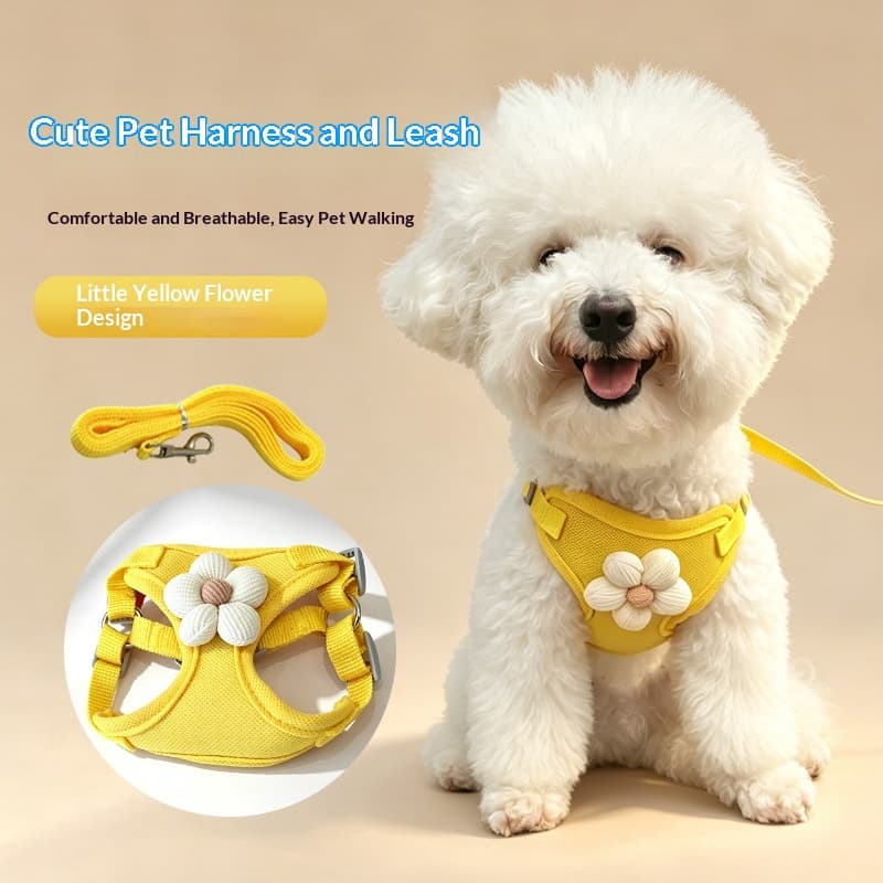 Vest-style Dog Leash Outdoor Dog Walking Harness With Tether And Leash