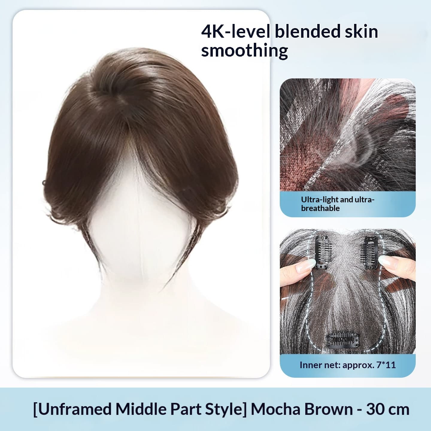 Seamless Hair Extension For Fuller Voluminous Hair That Covers Gray Strands