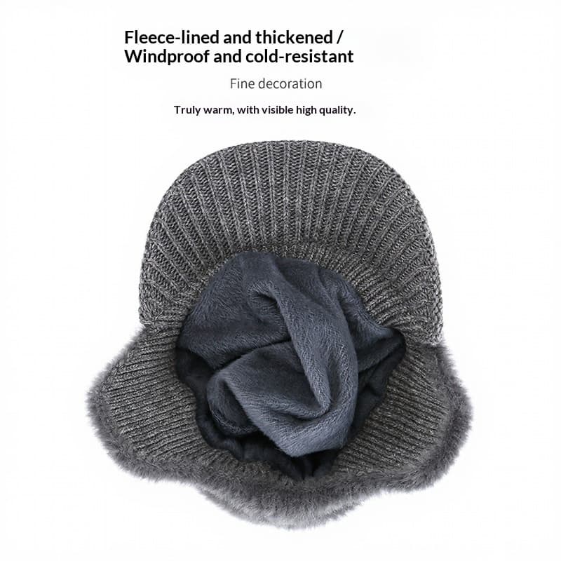 Fleece-lined Thickened Cold Protection-style Wool Hat