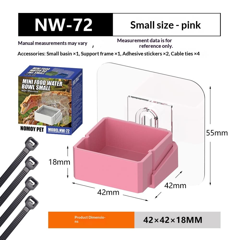 Mini Wall-mounted Food And Water Bowl For Reptiles