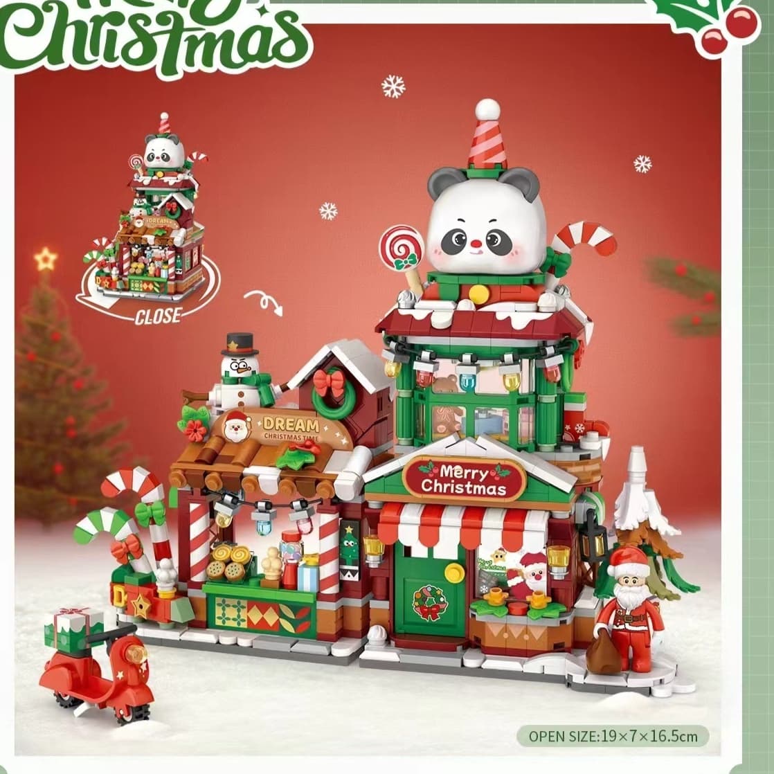 Folding House Small Rake Christmas Ginger Cake Coffee House Puzzle Toy Assembled Gift