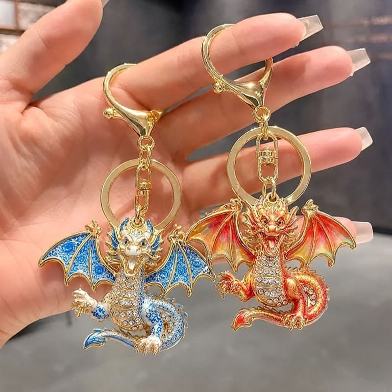 Flying Dragon Keychain Pendant Western Pterosaur Commemorative Gift