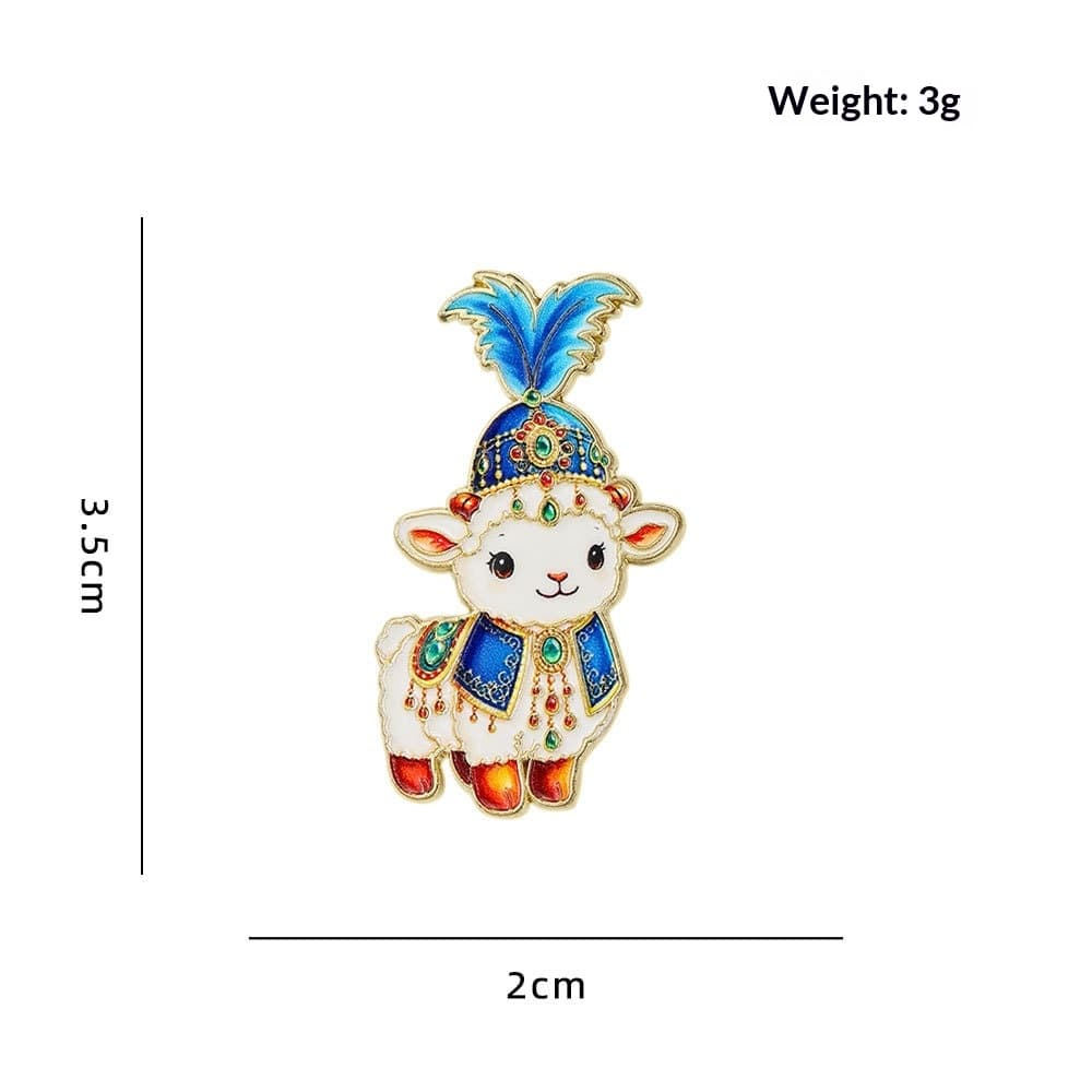 Cute Animal Cartoon Lamb Brooch