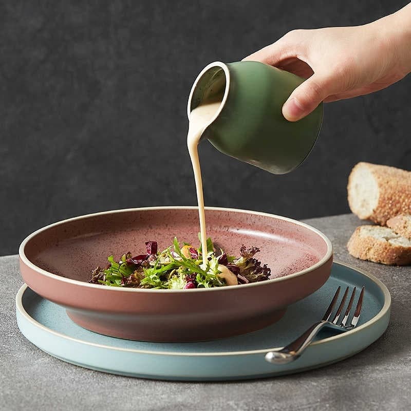 Retro Domestic Tableware Soup Plate Bowls And Plates