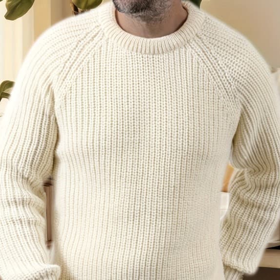 Solid-color Vintage Knit Sweater