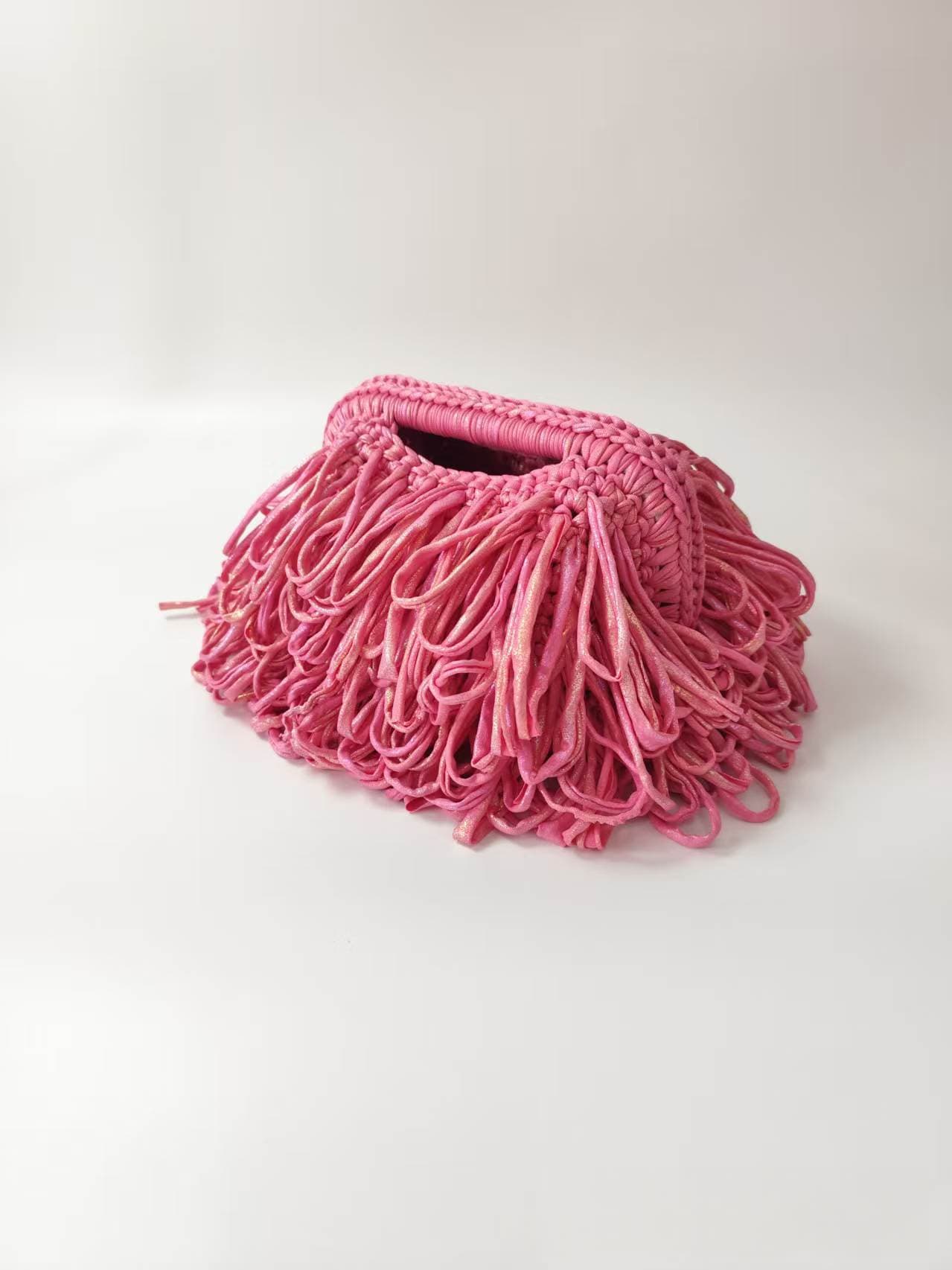 Handwoven Tassel Crochet Niche Clutch Bag