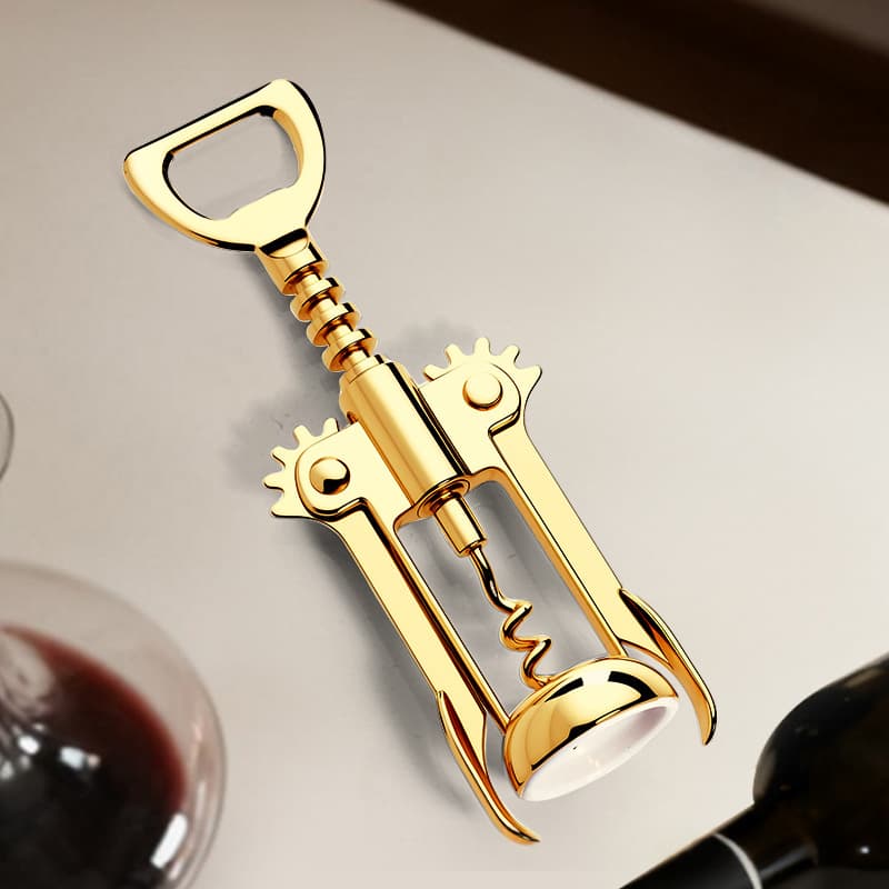 Solid Color Portable Home Use Wing-style Wine Corkscrew