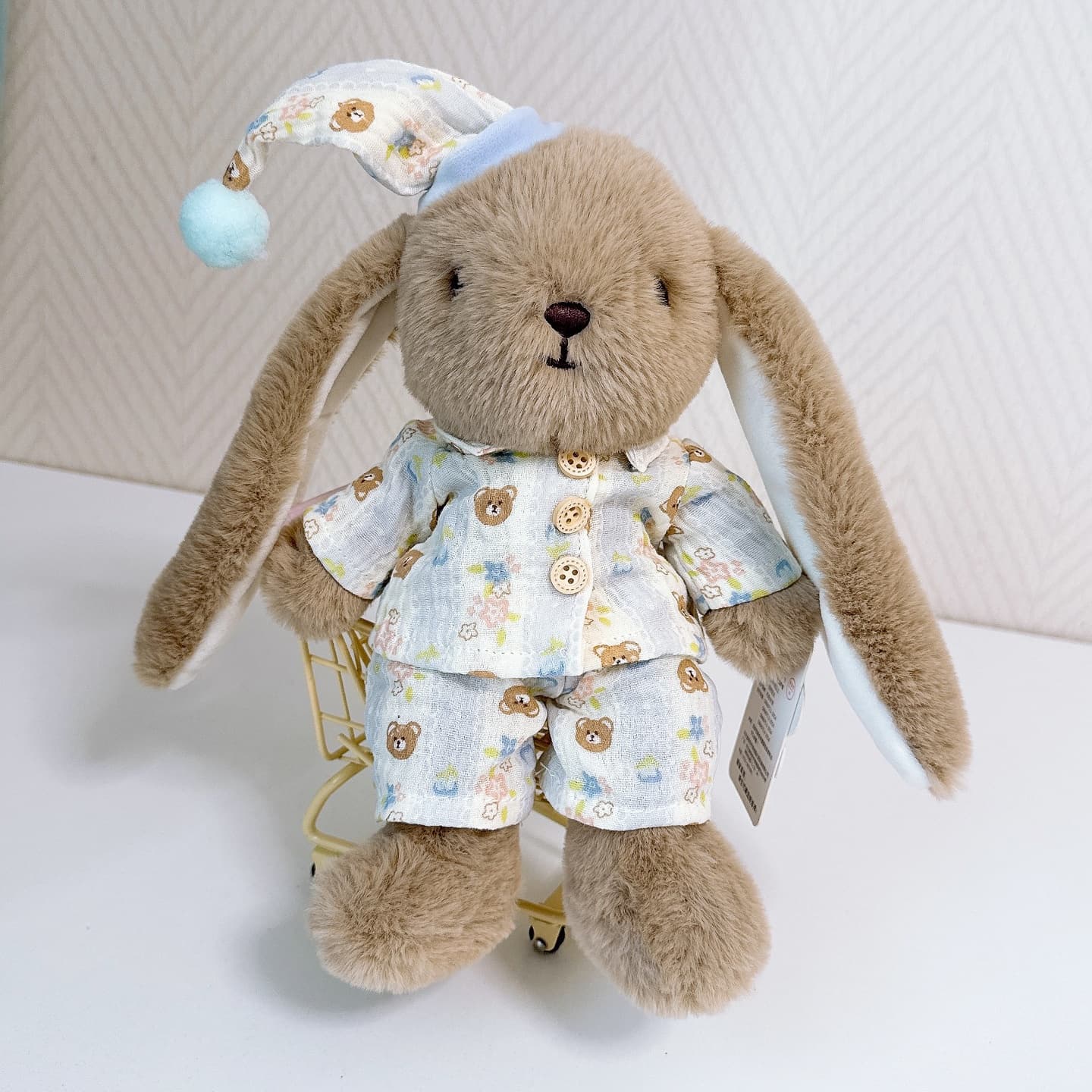 Hand Embroidered Name Plush Bunny