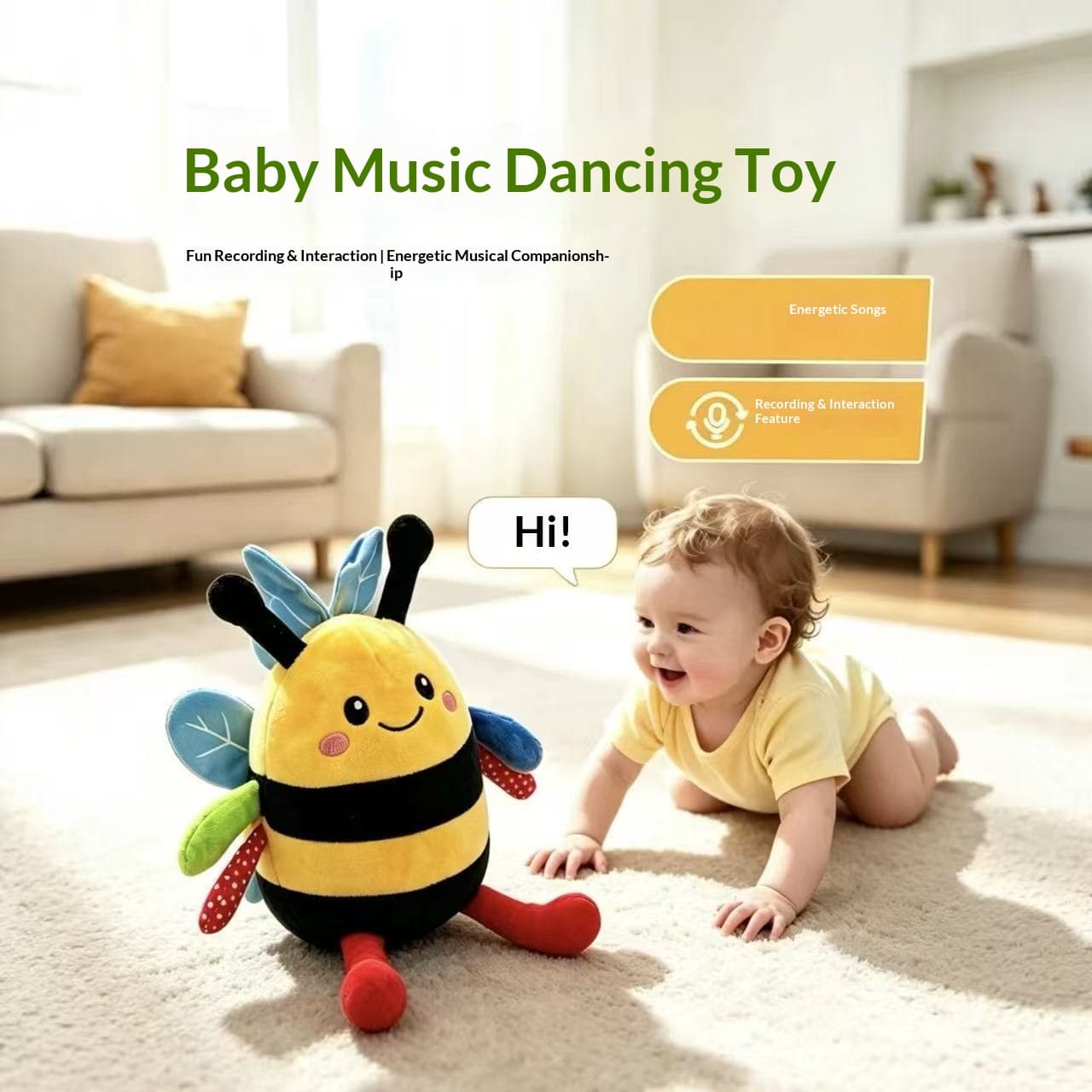 Dancing Recording Bee Plush Toy